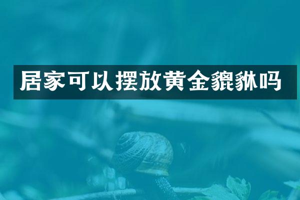 居家可以摆放黄金貔貅吗