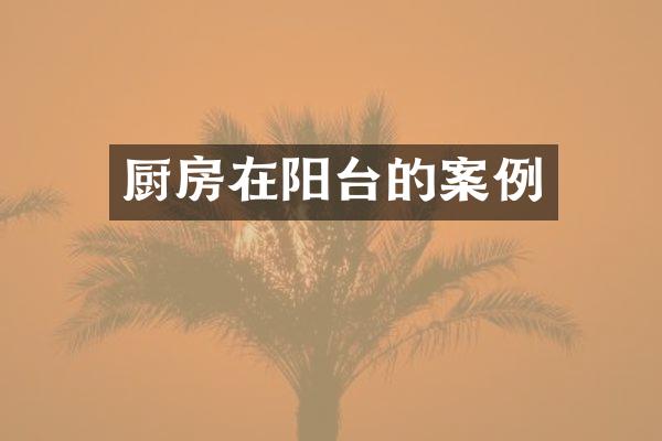 厨房在阳台的案例