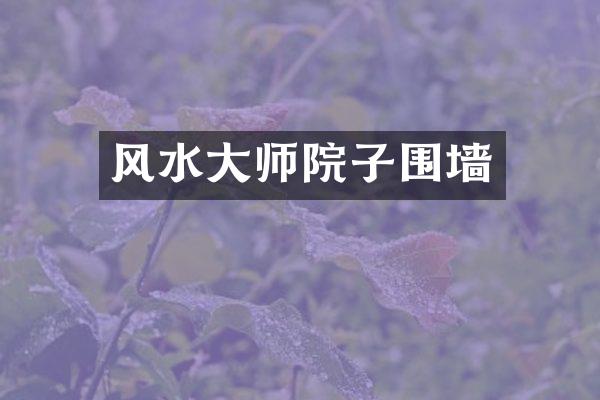 风水大师院子围墙