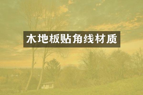 木地板贴角线材质