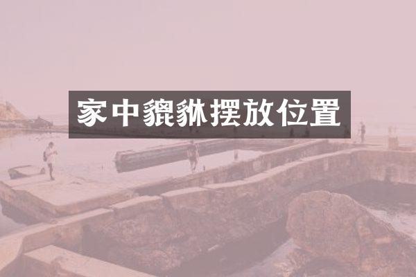 家中貔貅摆放位置