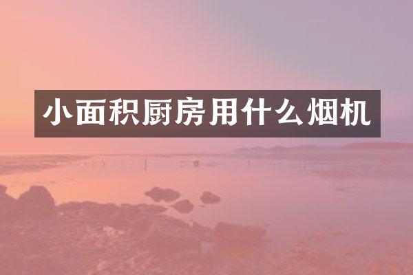 小面积厨房用什么烟机
