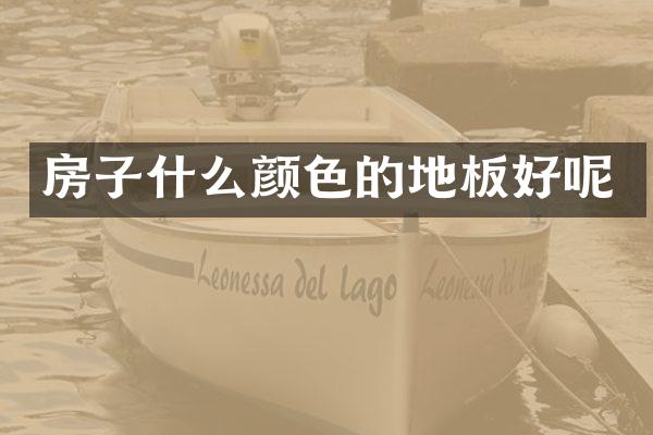 房子什么颜色的地板好呢