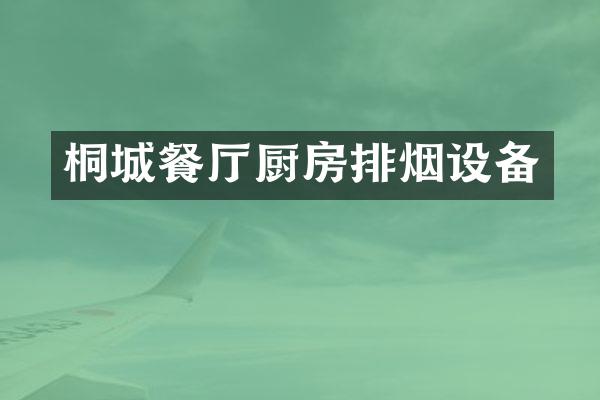 桐城餐厅厨房排烟设备