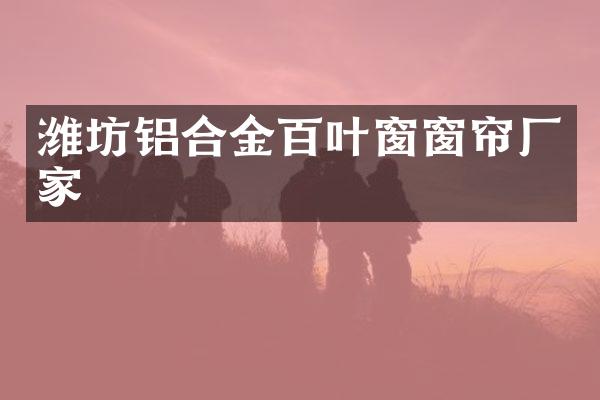 潍坊铝合金百叶窗窗帘厂家