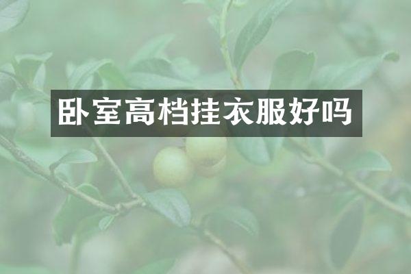 卧室高档挂衣服好吗