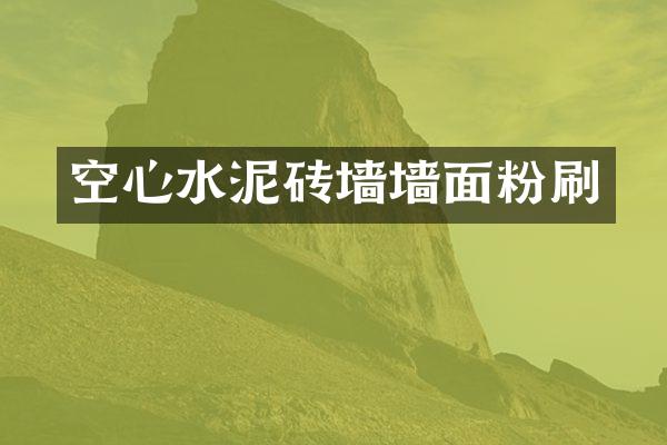 空心水泥砖墙墙面粉刷