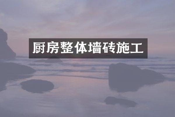 厨房整体墙砖施工