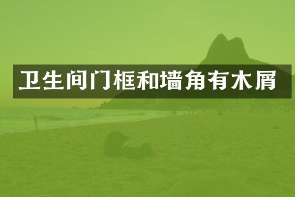 卫生间门框和墙角有木屑