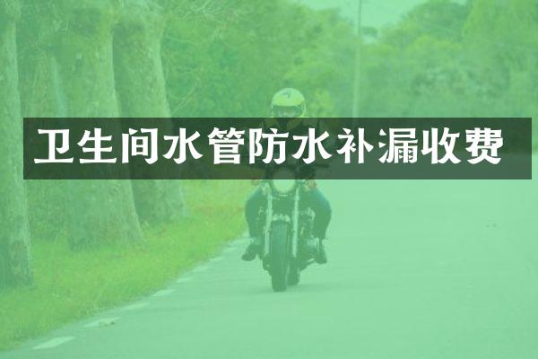 卫生间水管防水补漏收费