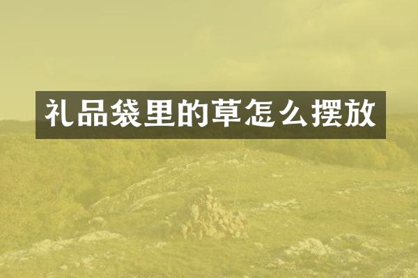 礼品袋里的草怎么摆放