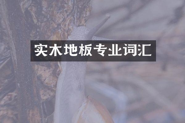 实木地板专业词汇
