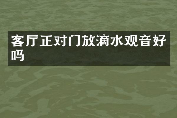 客厅正对门放滴水观音好吗
