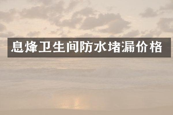 息烽卫生间防水堵漏价格