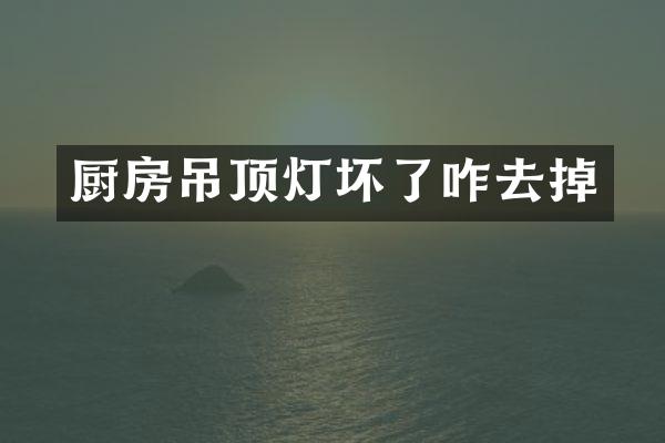 厨房吊顶灯坏了咋去掉