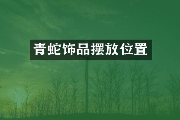 青蛇饰品摆放位置