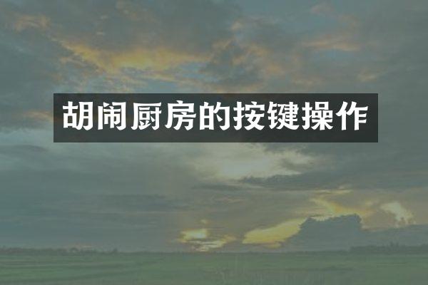 胡闹厨房的按键操作