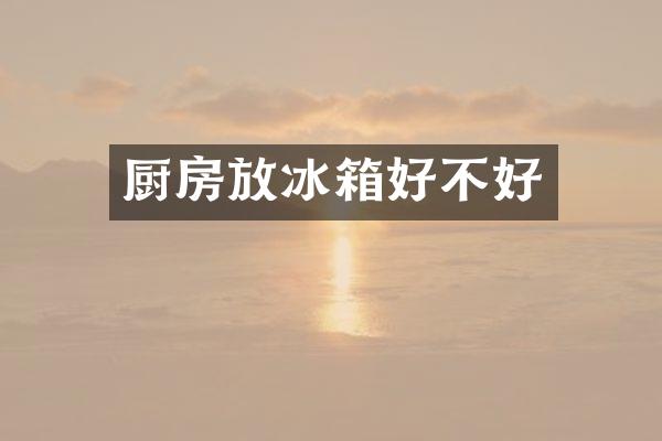 厨房放冰箱好不好