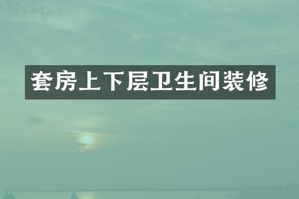 套房上下层卫生间装修