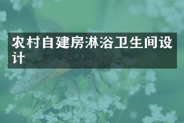 农村自建房淋浴卫生间设计