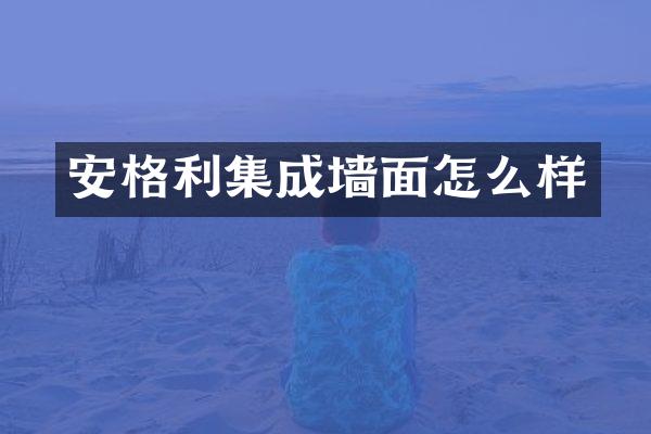 安格利集成墙面怎么样
