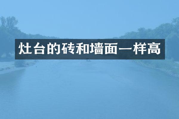 灶台的砖和墙面一样高