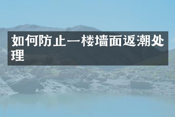 如何防止一楼墙面返潮处理