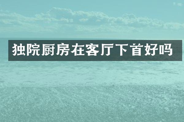 独院厨房在客厅下首好吗