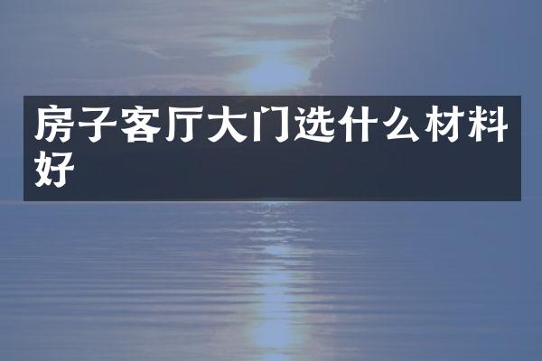 房子客厅大门选什么材料好