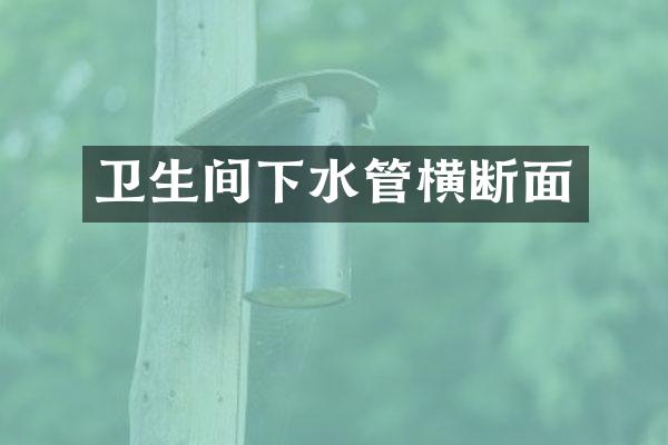 卫生间下水管横断面