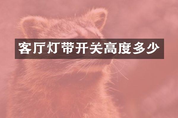 客厅灯带开关高度多少
