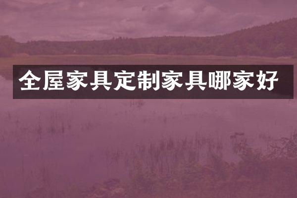 全屋家具定制家具哪家好