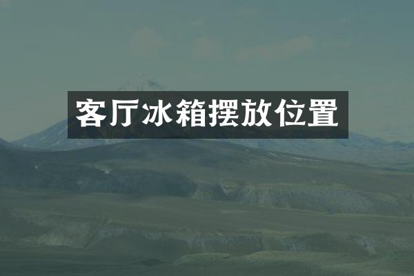 客厅冰箱摆放位置