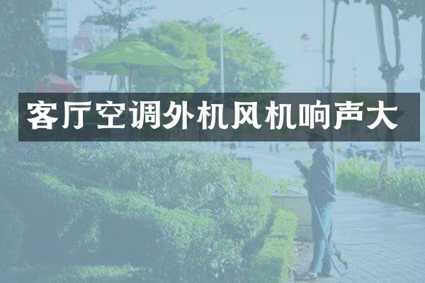客厅空调外机风机响声大