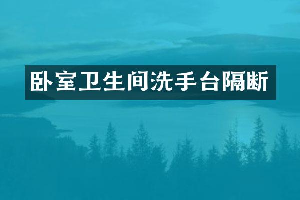 卧室卫生间洗手台隔断