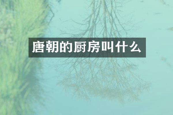 唐朝的厨房叫什么