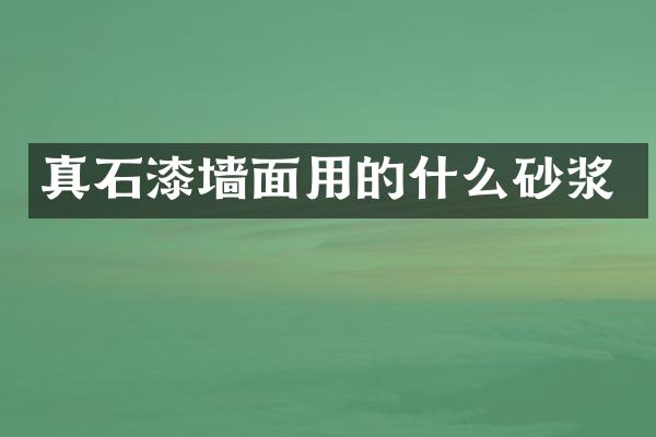 真石漆墙面用的什么砂浆