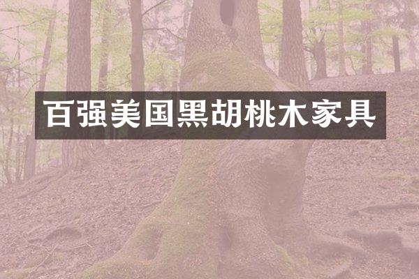 百强美国黑胡桃木家具