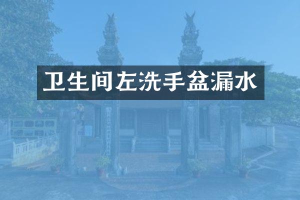 卫生间左洗手盆漏水