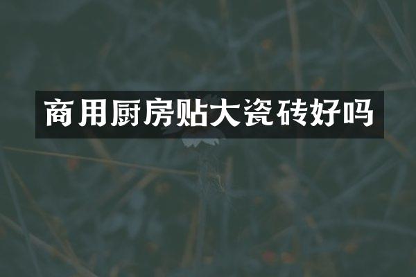 商用厨房贴大瓷砖好吗