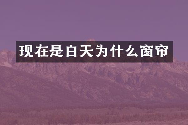 现在是白天为什么窗帘