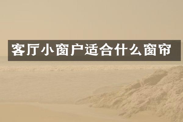 客厅小窗户适合什么窗帘