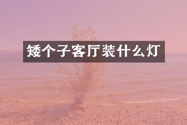 矮个子客厅装什么灯