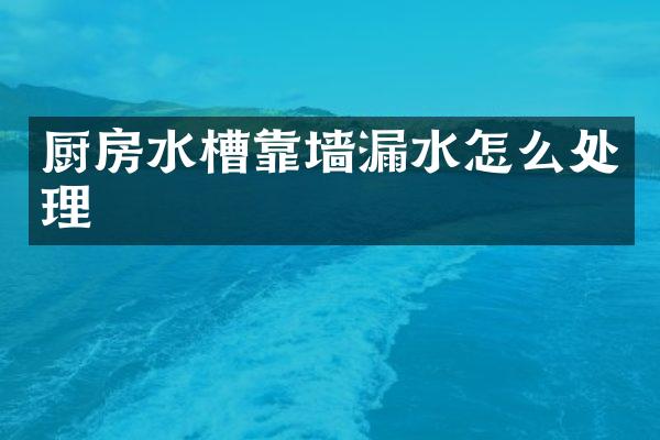 厨房水槽靠墙漏水怎么处理