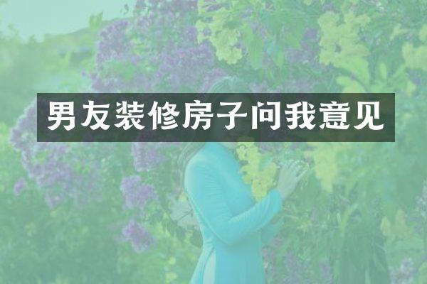 男友装修房子问我意见