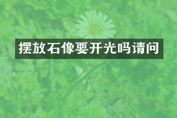 摆放石像要开光吗请问
