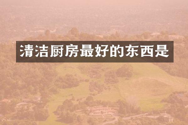 清洁厨房最好的东西是