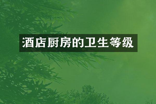 酒店厨房的卫生等级