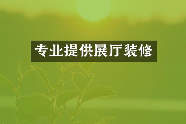 专业提供展厅装修