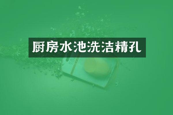 厨房水池洗洁精孔